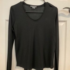 Vince | Long Sleeve | Sheer Black | Crewneck | XS